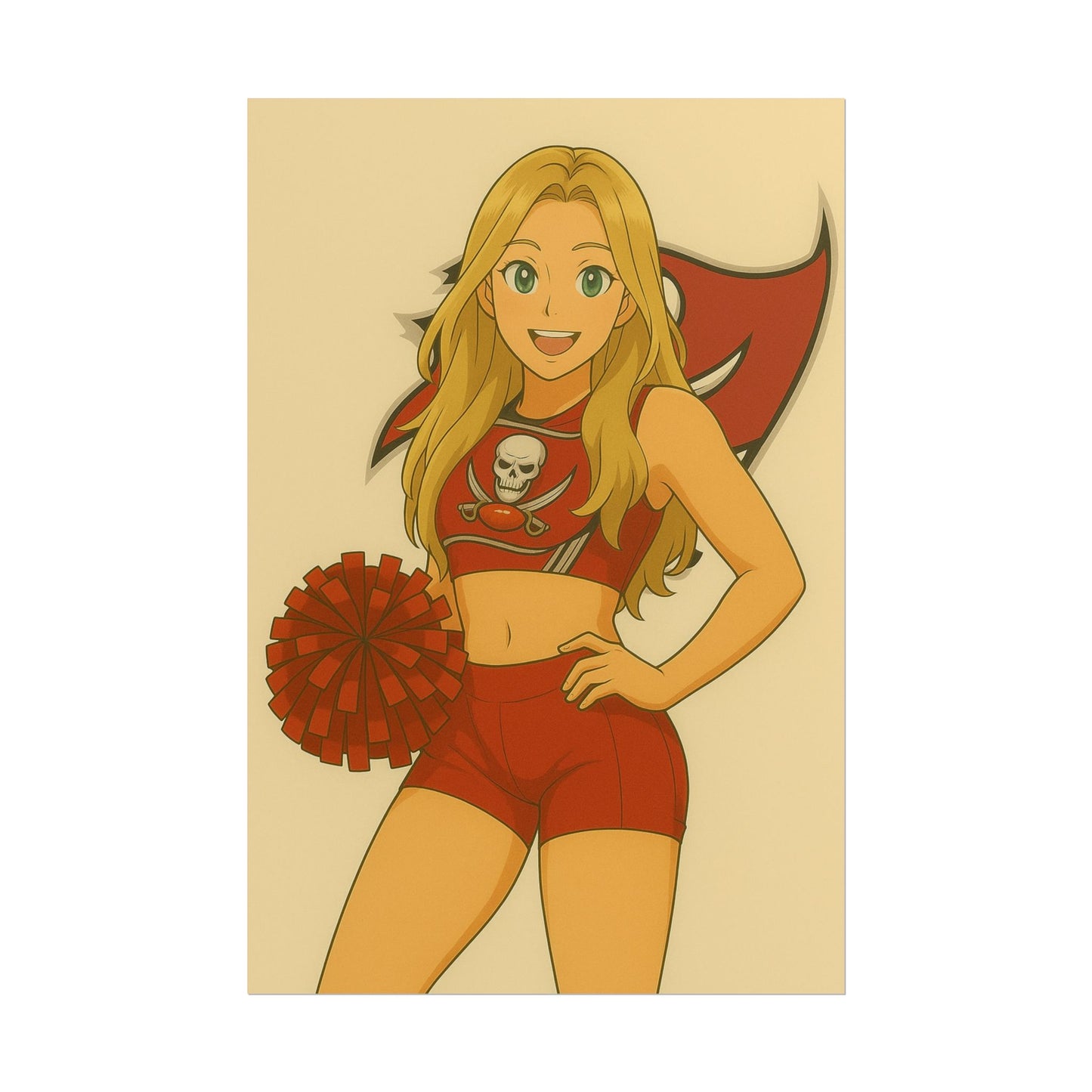 Loco Fits Anime Girls 'Buccaneers Cheerleader 1' Poster