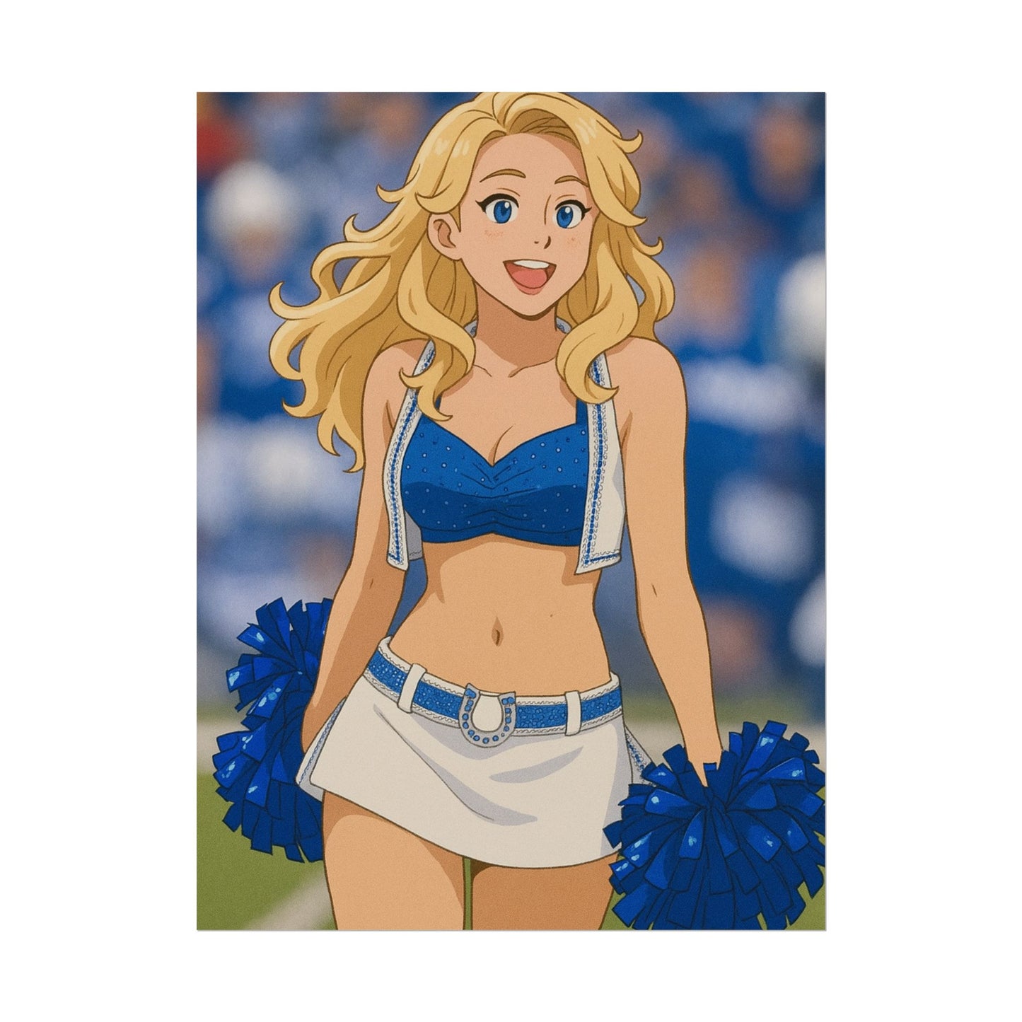 Loco Fits Anime Girls 'Colts Cheerleader On-Field 1' Poster