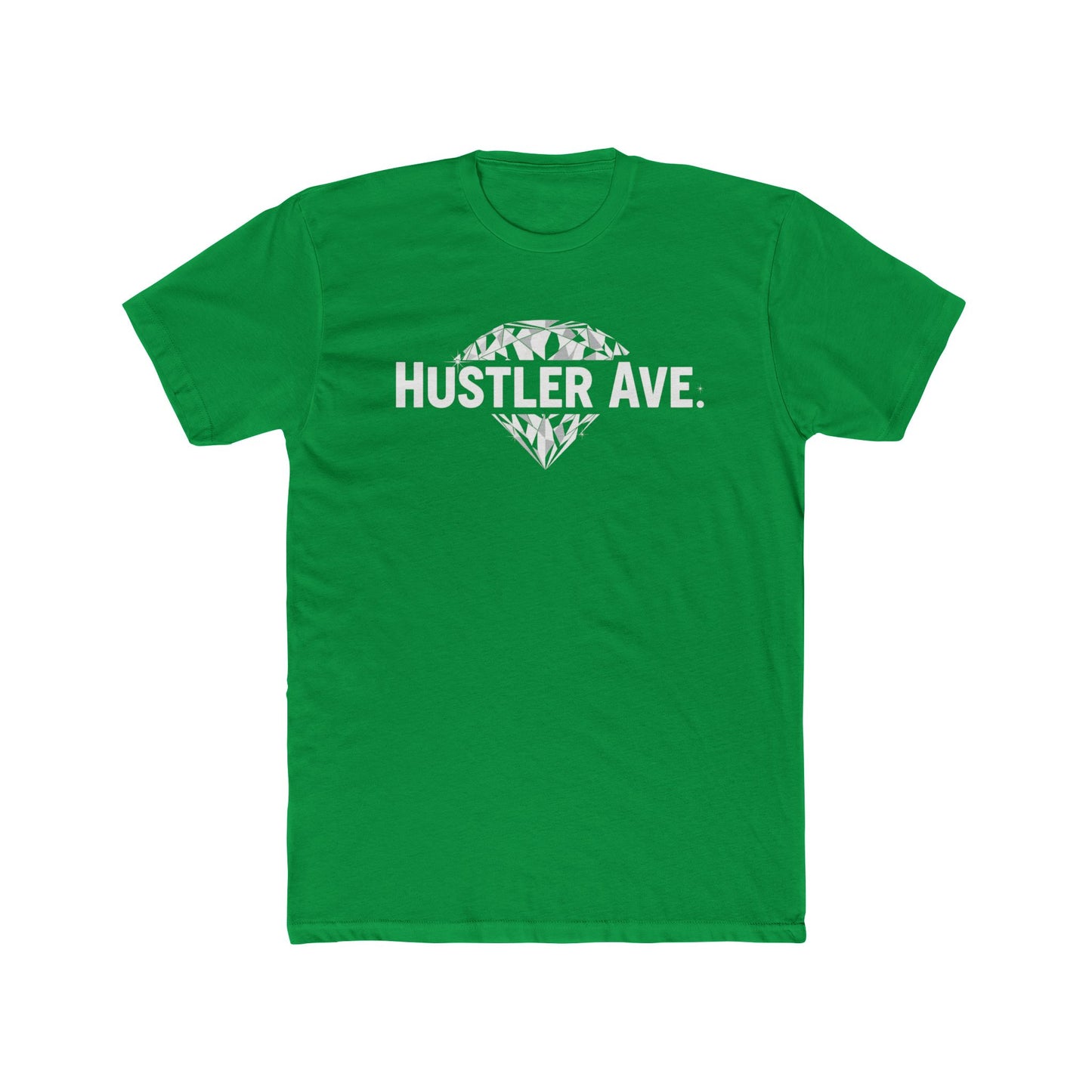 "Hustler Ave" Diamond Status Cotton Crew Tee
