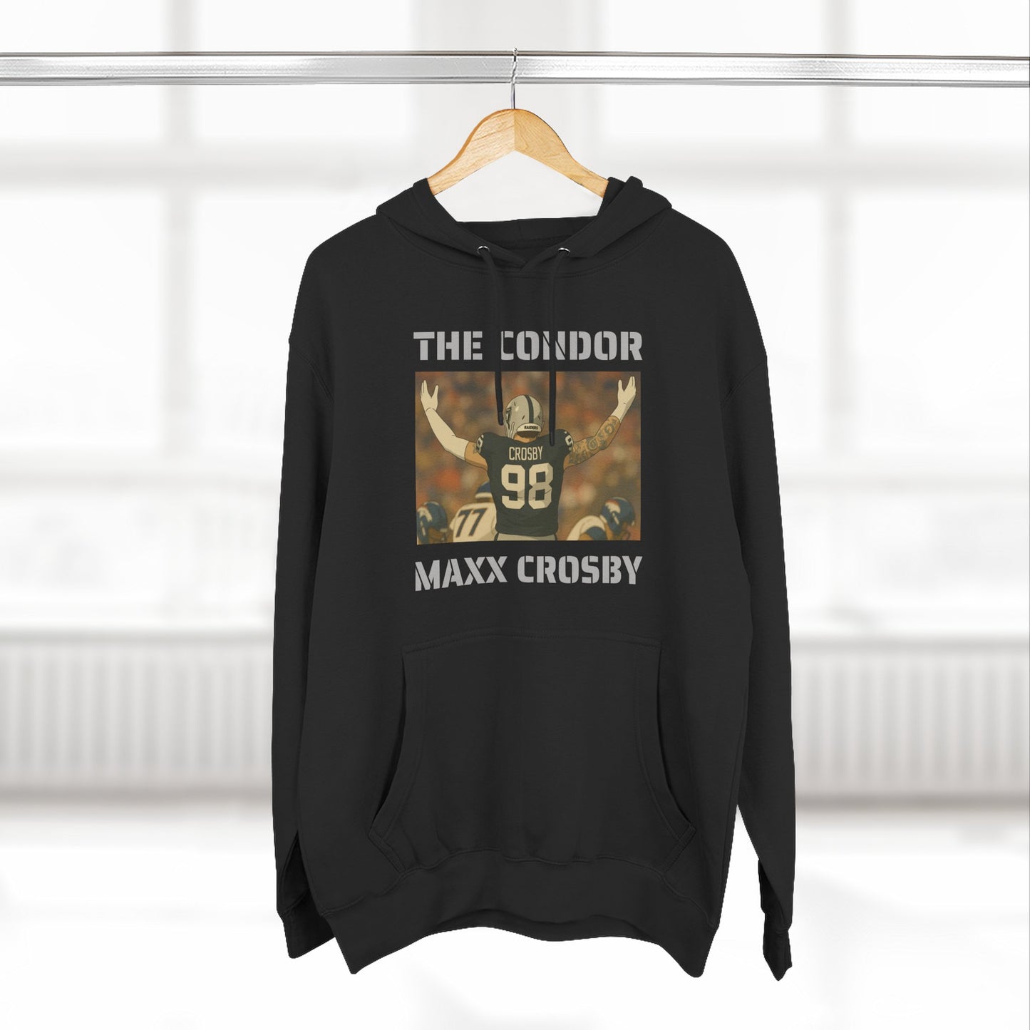 Anime Football 'The Condor Maxx Crosby' Three-Panel Fleece Hoodie