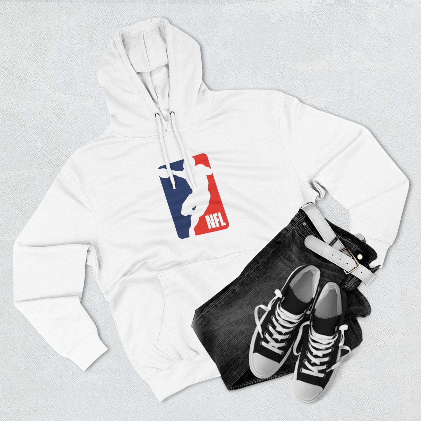 Loco Fits 'NFL Concept Logo' Three-Panel Fleece Hoodie