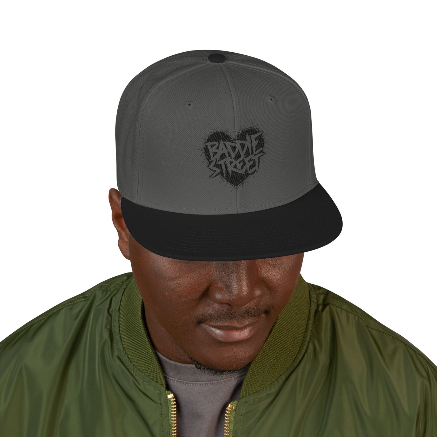 "Baddie Street" Barbed Wired Heart Logo Snapback Hat