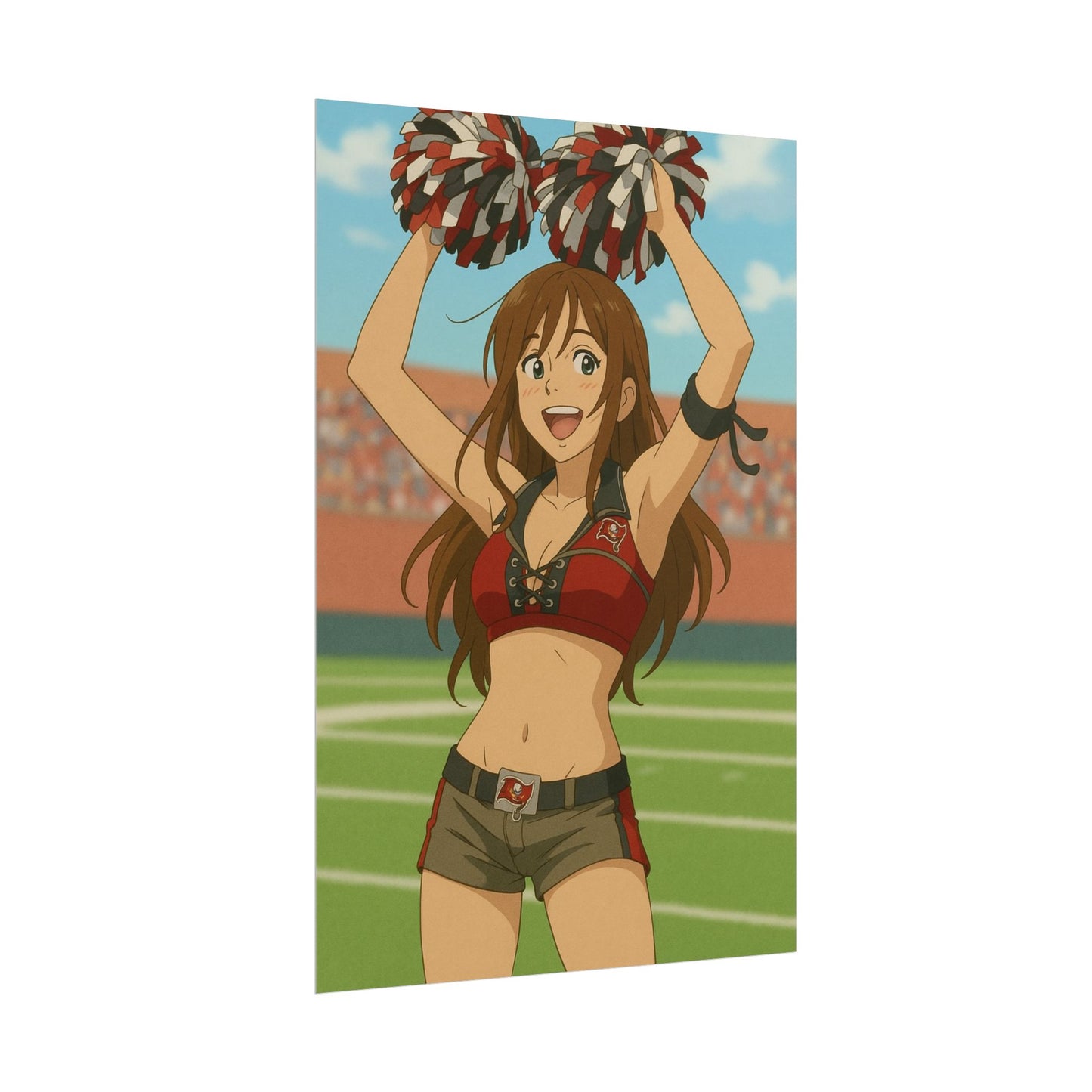 Loco Fits Anime Girls 'Buccaneers Cheerleader On-Field 2' Poster