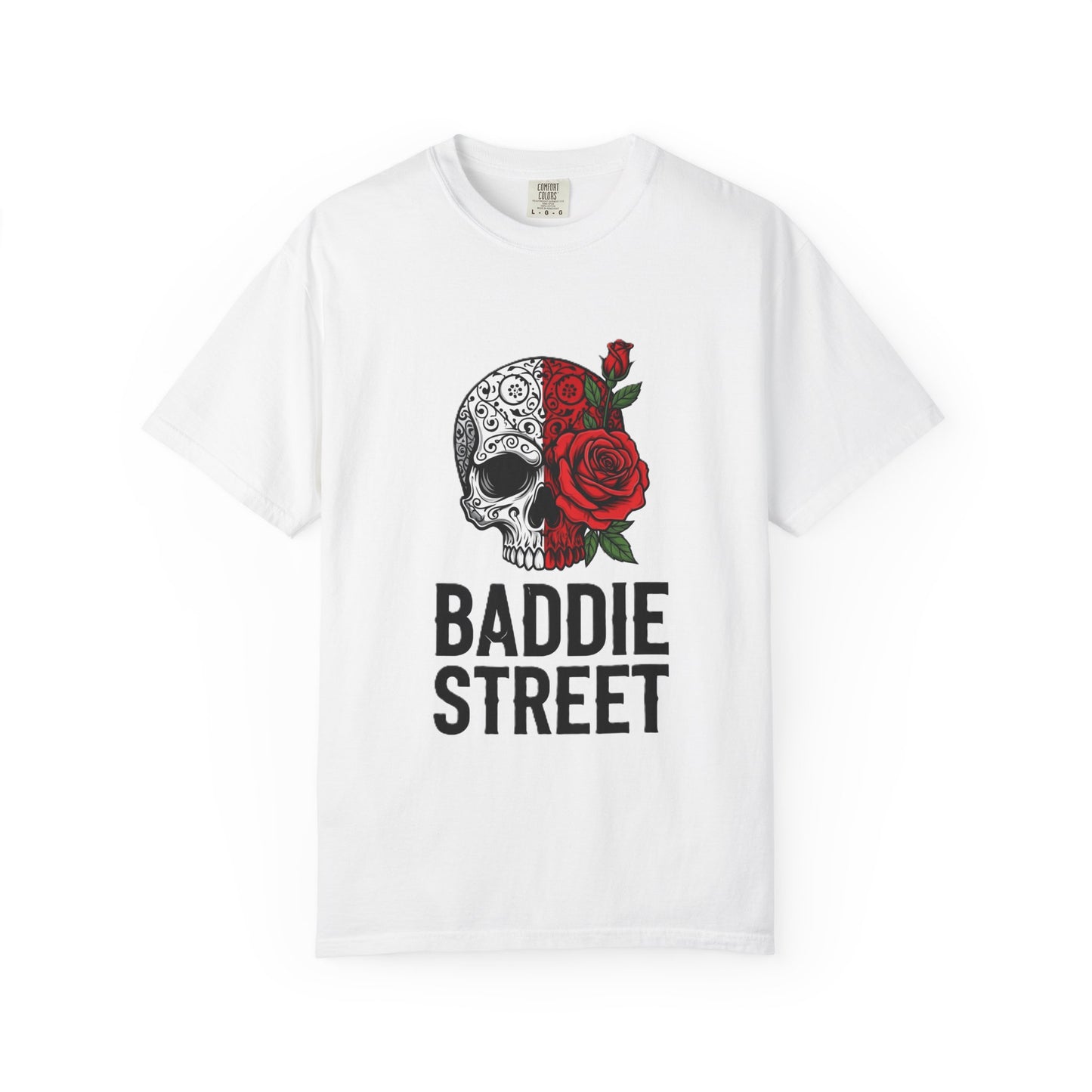 "Baddie Street" Dying Love Skull & Rose Logo T-Shirt