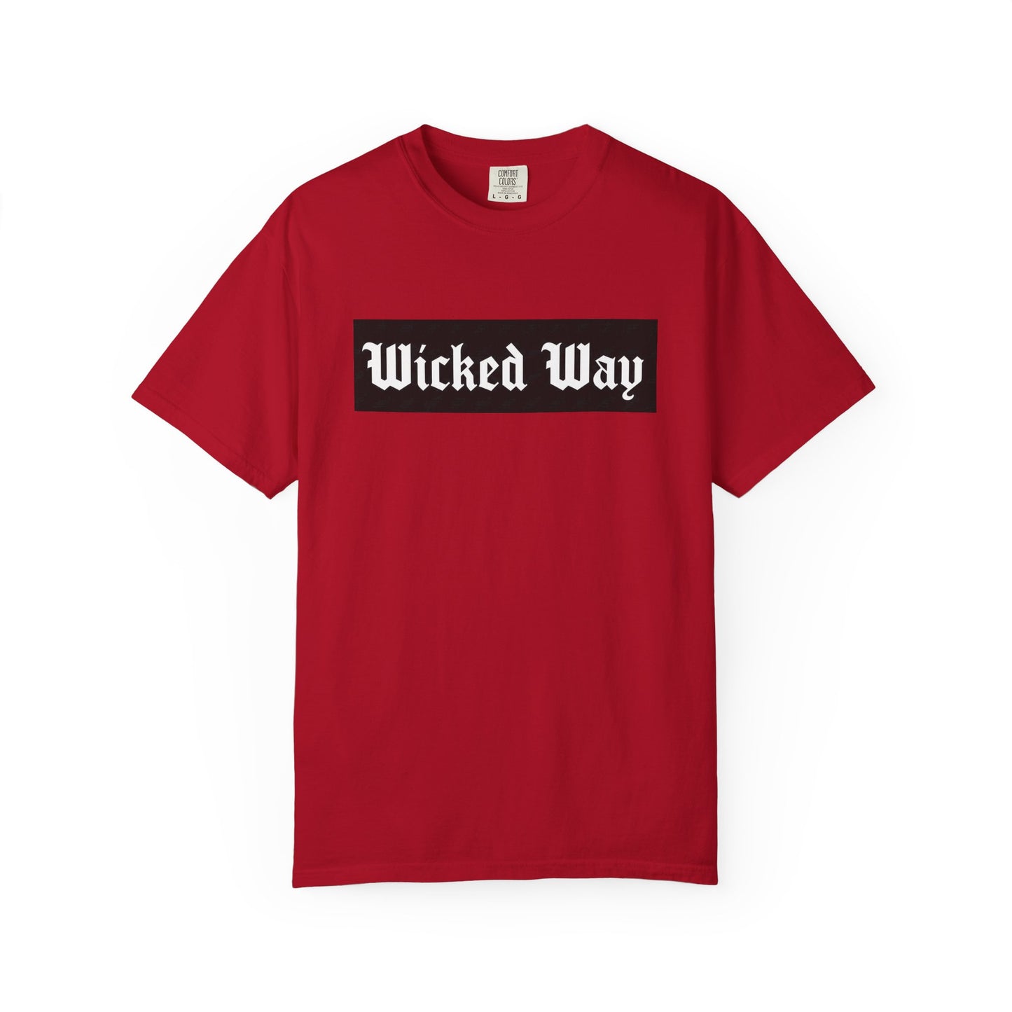 "Wicked Way" Block Gothic Lettering T-shirt