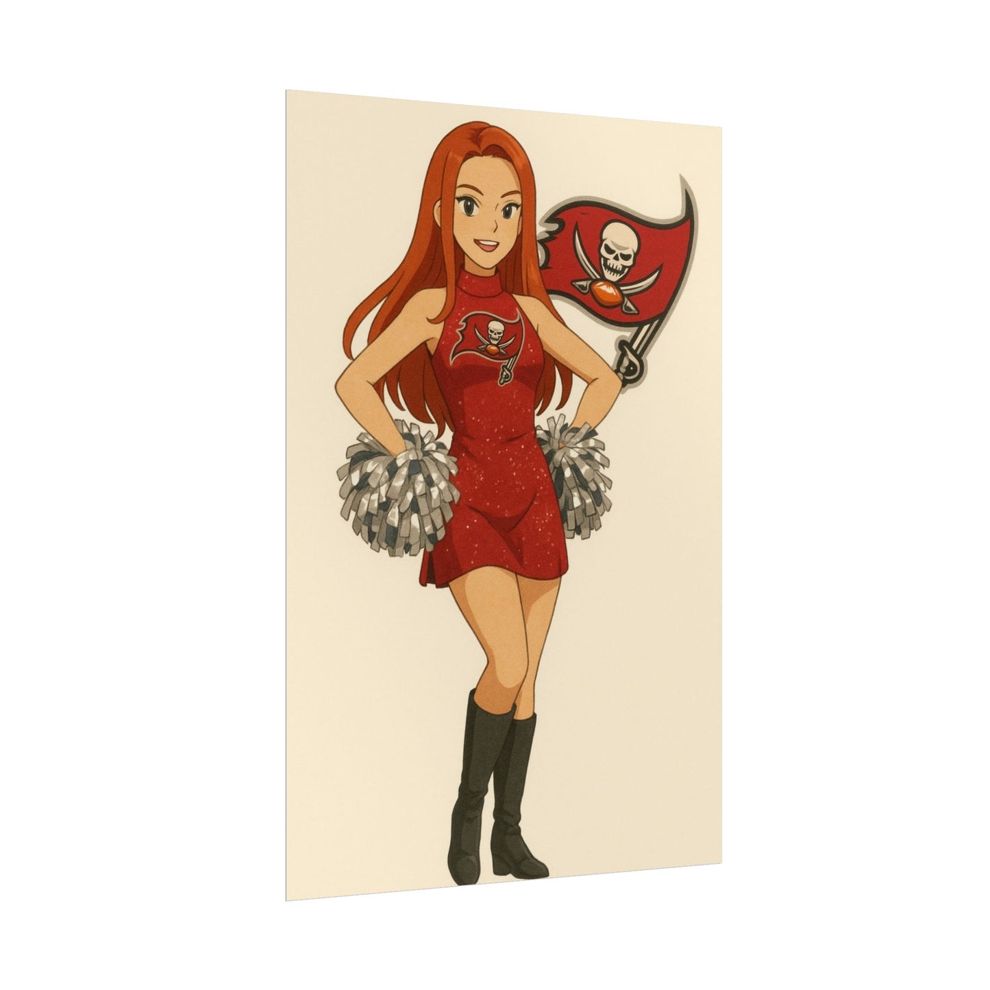 Loco Fits Anime Girls 'Buccaneers Cheerleader 3' Poster