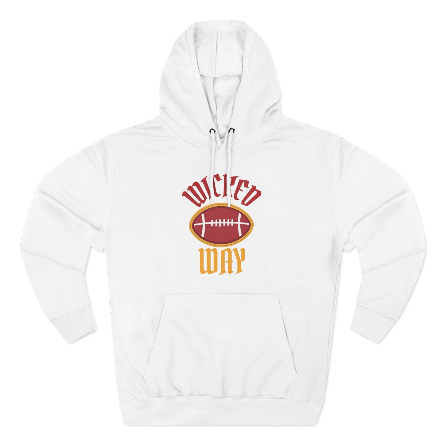 Legends "Wicked Way" Deady Bear Football Burgandy, White, & Yellow Fleece Hoodie
