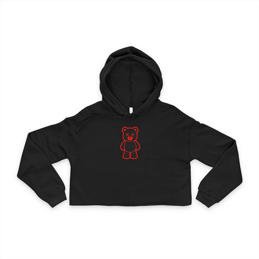 "Wicked Way" Solo Deady Bear Women's Cropped Hoodie