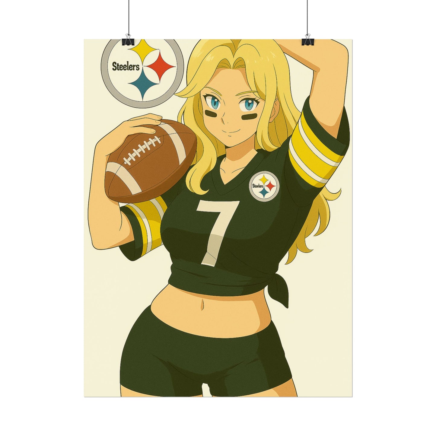 Loco Fits Anime Girls 'Steelers Girl 1' Poster