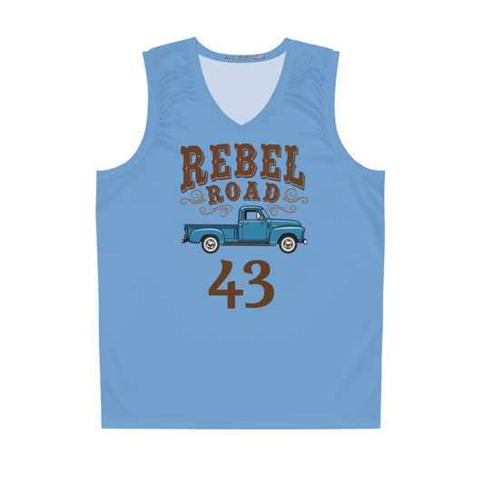 Powder Blue "Rebel Road" #43 Good Ole' Truck Basketball Jersey
