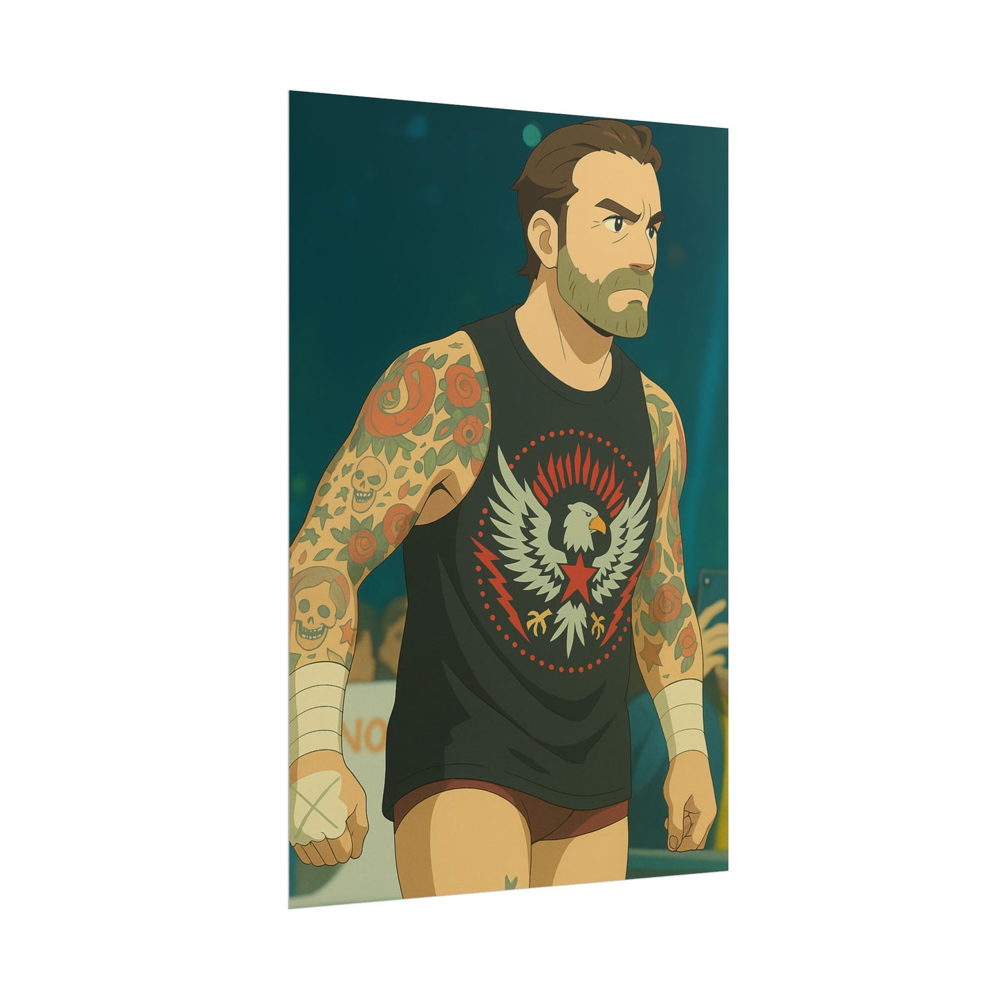 Loco Fits Anime Wrestling 'America's Punk' Poster