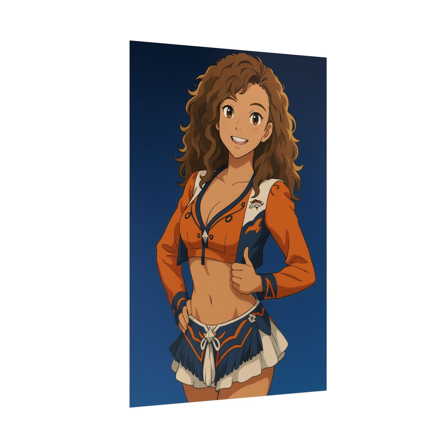 Loco Fits Anime Girls 'Broncos Cheerleader 2' Poster