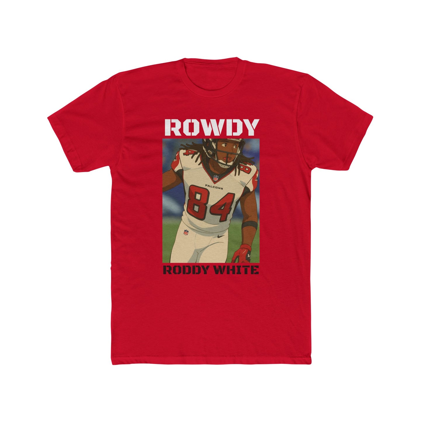 Anime Football 'Rowdy Roddy White' Cotton Crew Tee