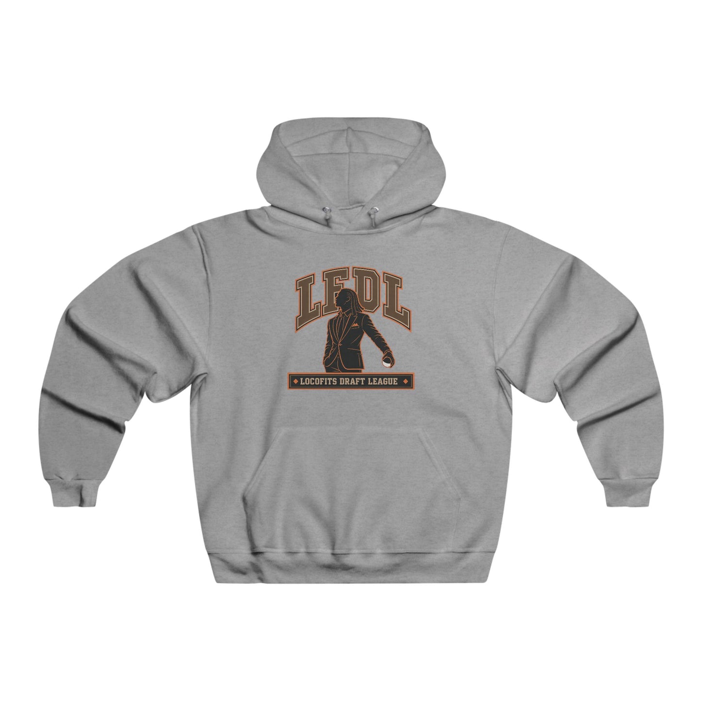 LocoFits Draft League LFDL Portrait Silhouette CIN Men's NUBLEND® Hooded Sweatshirt