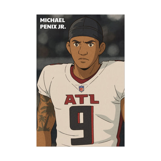 Loco Fits Anime Football 'Michael Penix Jr' Poster