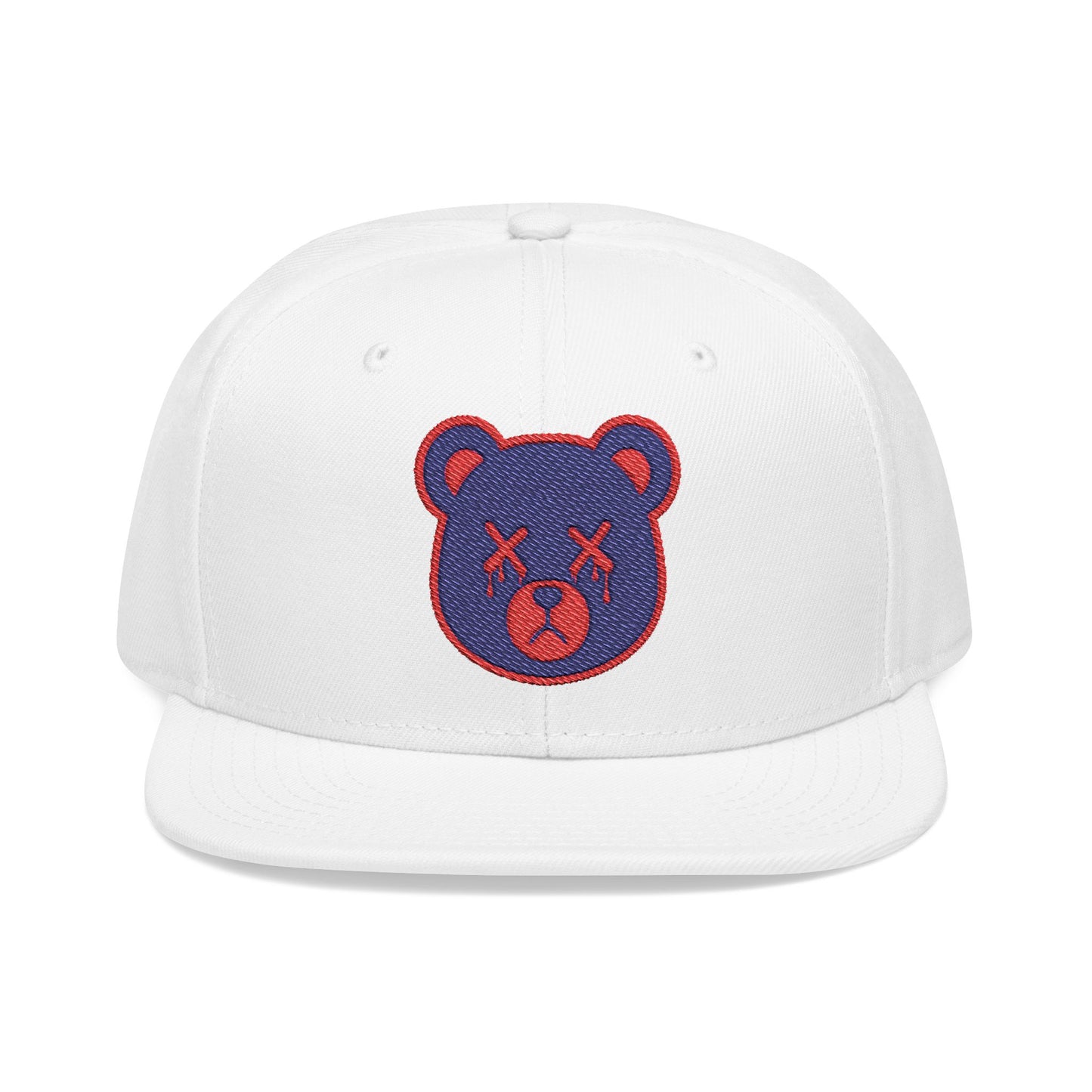 "Wicked Way" Deady Bear Head Blue & Red Snapback