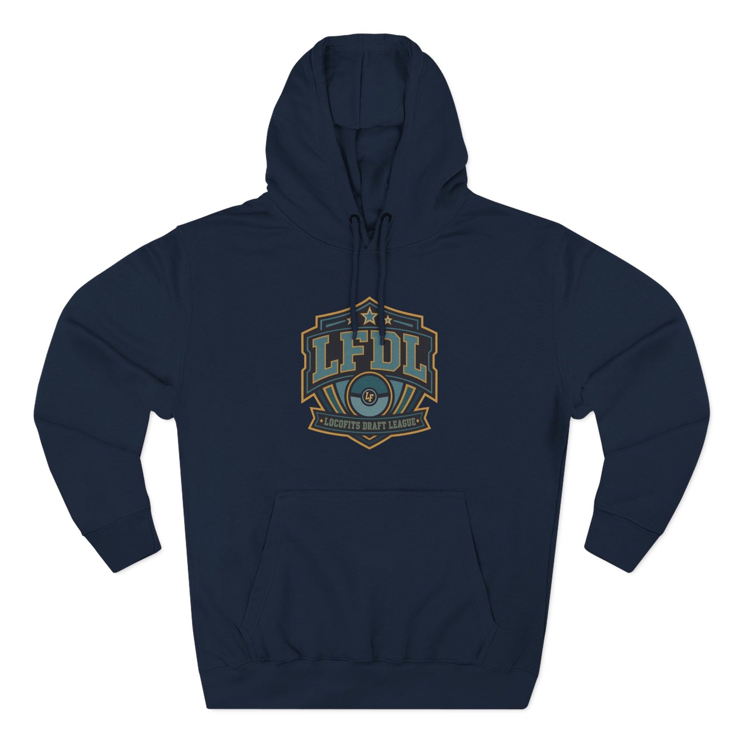 LocoFits Draft League North Carolina Three-Panel Fleece Hoodie
