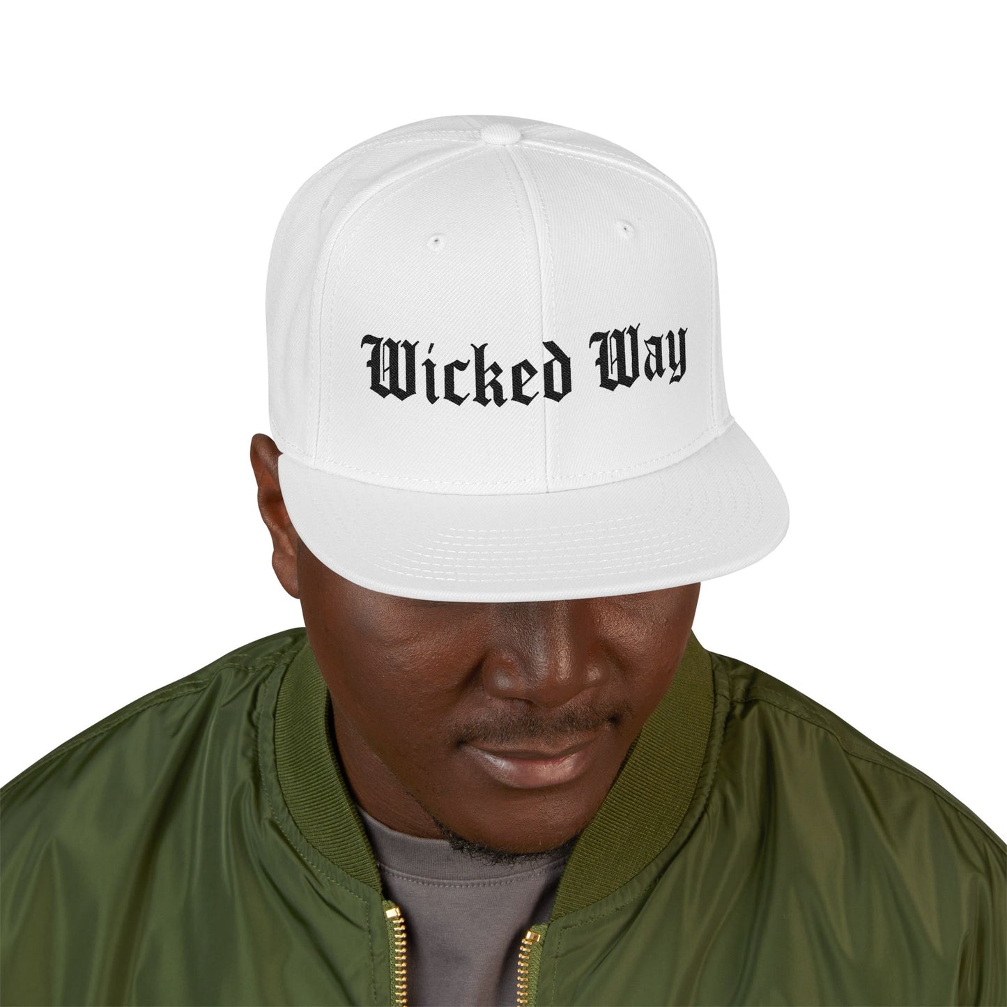 White "Wicked Way" #27 Snapback