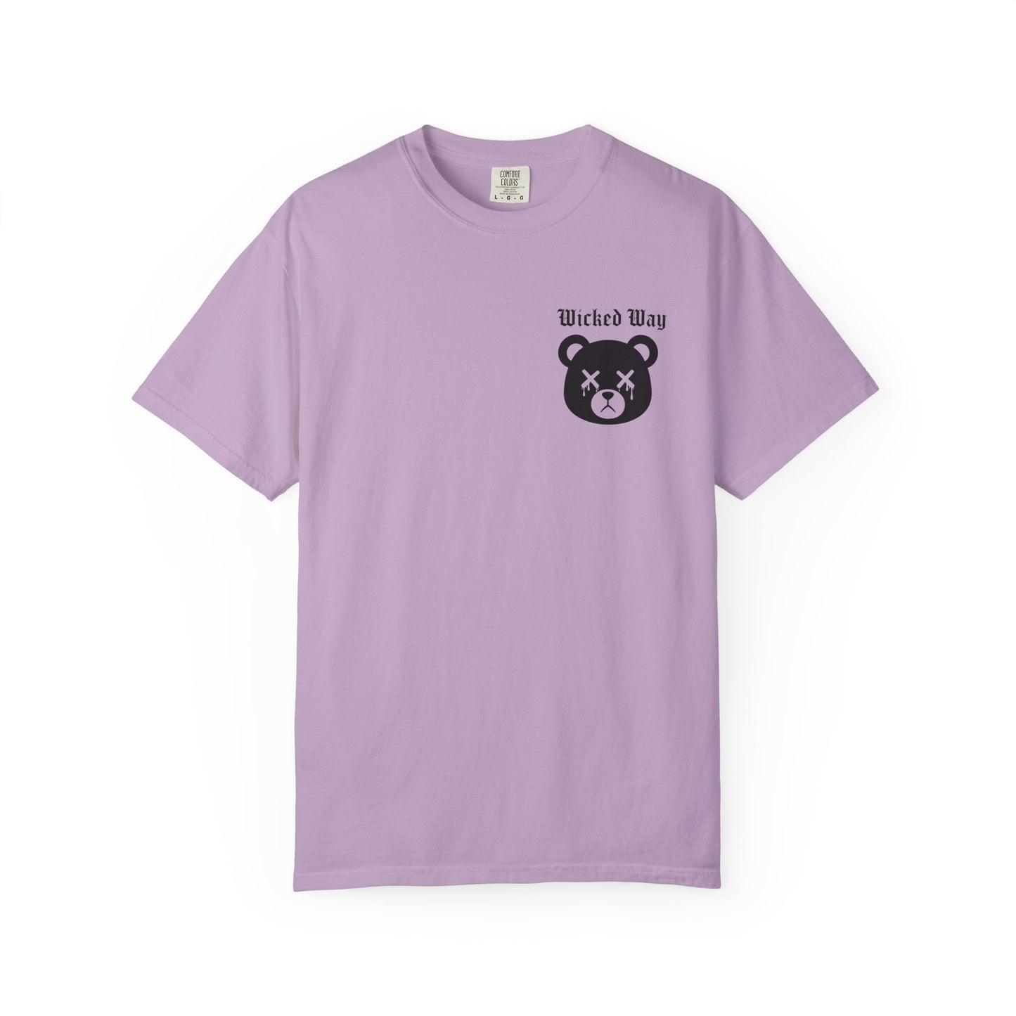 "Wicked Way" Dead Bear Head Pocket Logo Graphic T-Shirt (Multi Color Options)