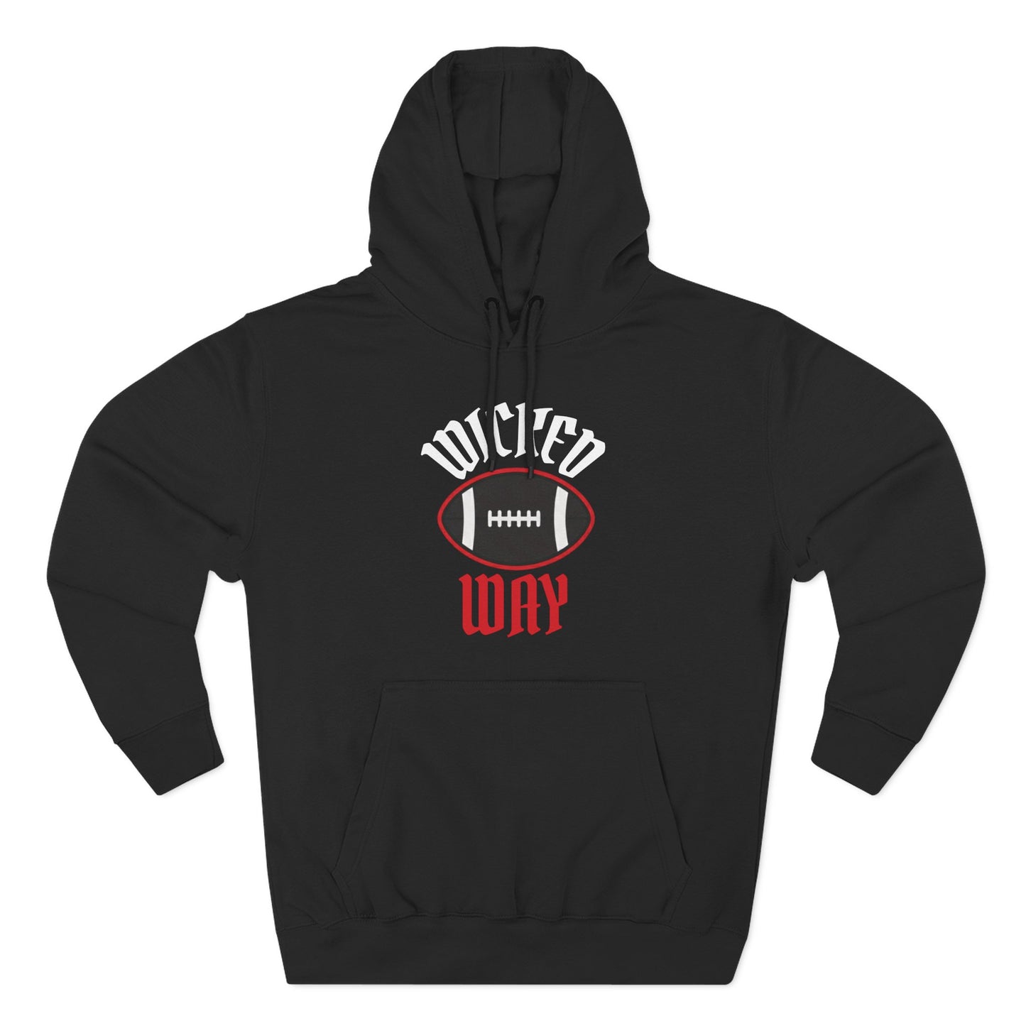 Legends Black"Wicked Way" Deady Bear Football White & Red Fleece Hoodie