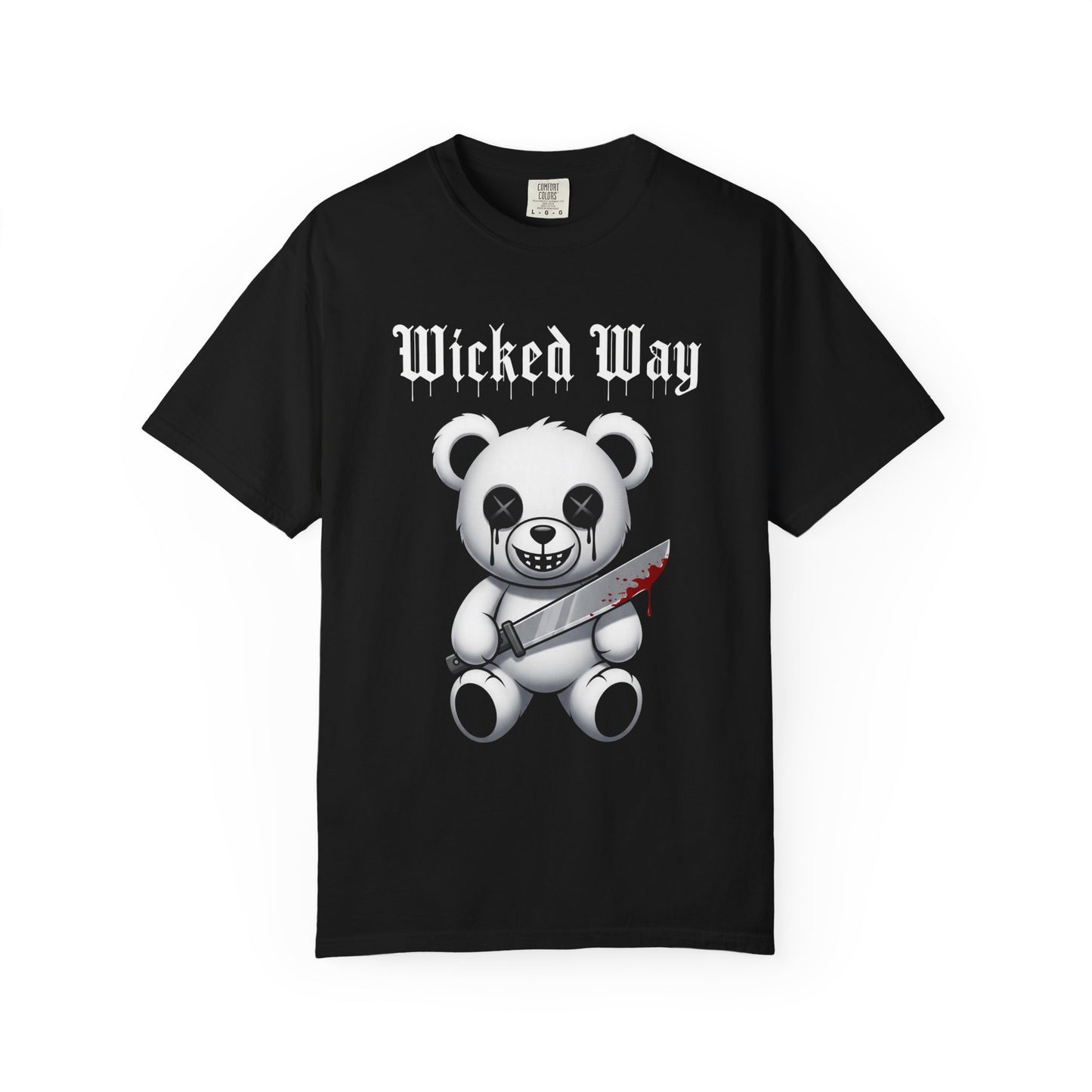Limited Edition "Wicked Way" Machete Teddy 'Happy' Graphic T-Shirt