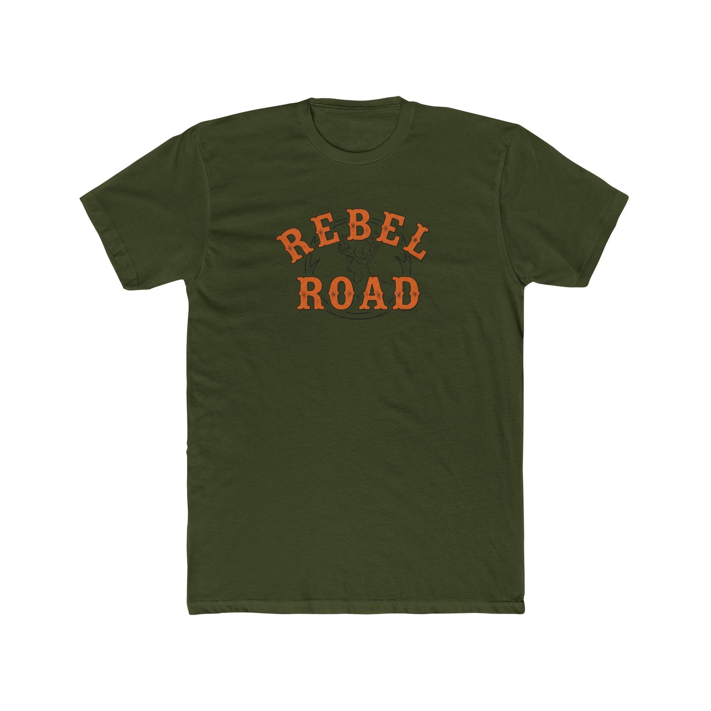 "Rebel Road" Buck Hunting Season Cotton Crew Tee