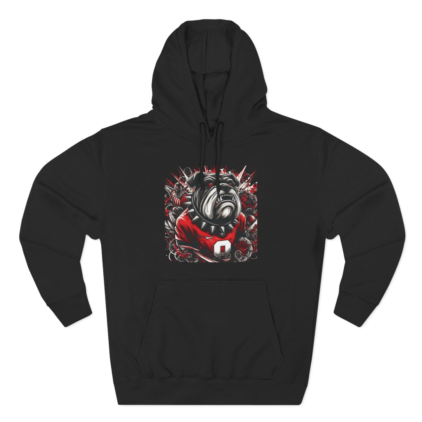 'Georgia Bulldog Cool Portrait' Three-Panel Fleece Hoodie