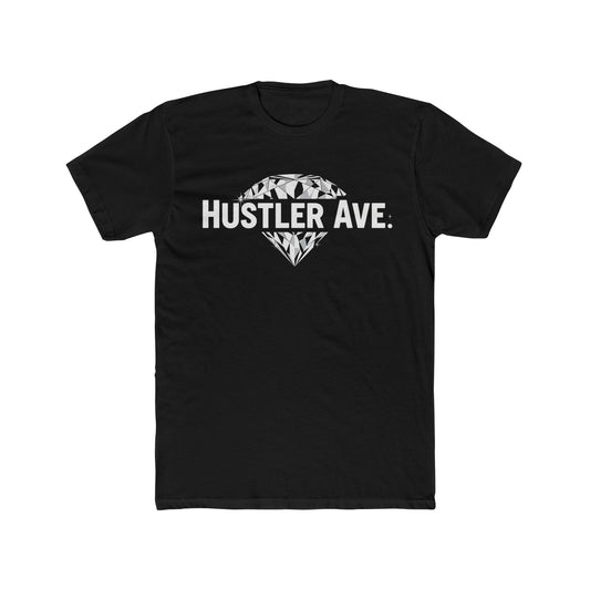 "Hustler Ave" Diamond Status Cotton Crew Tee