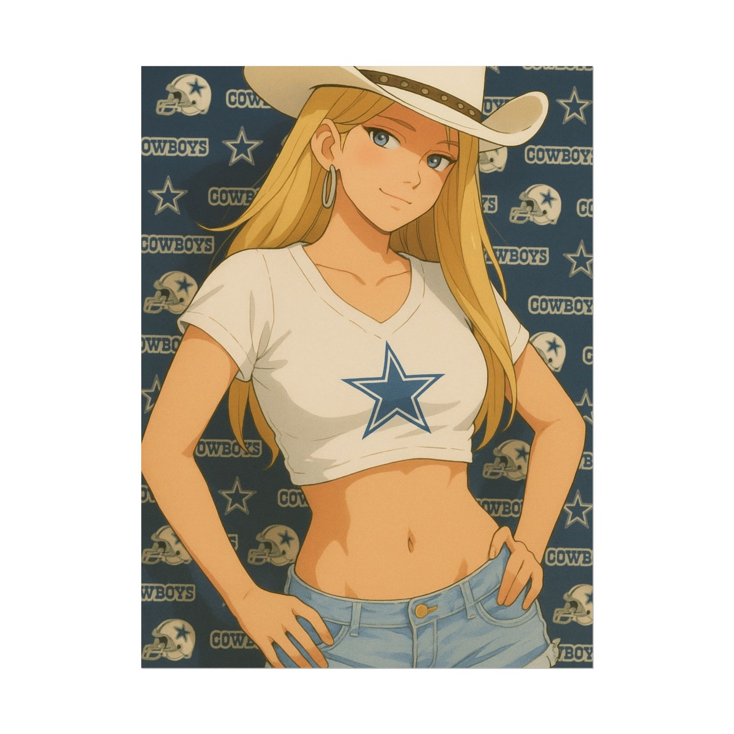 Loco Fits Anime Girls 'Cowboys Cowgirl' Poster