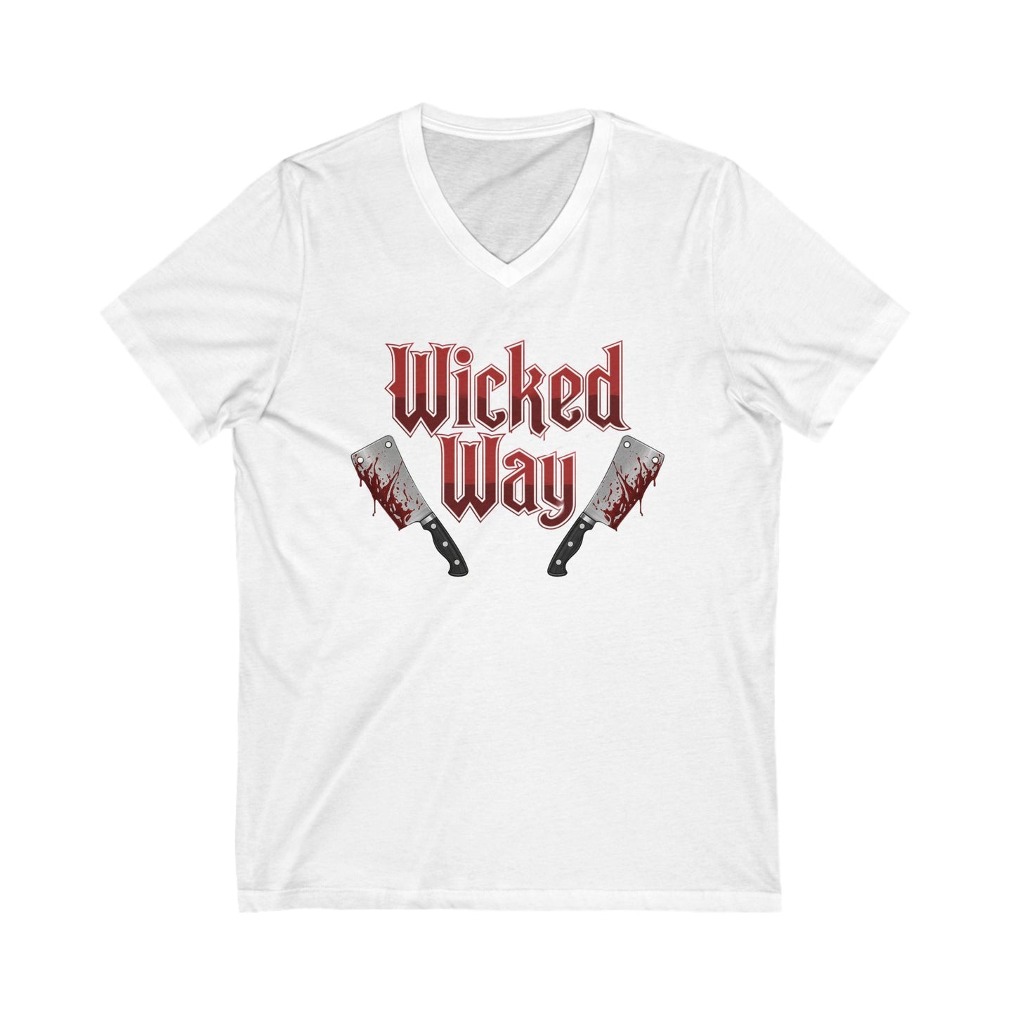 "Wicked Way" Double Butcher Knives Alt. Graphic V-Neck Tee