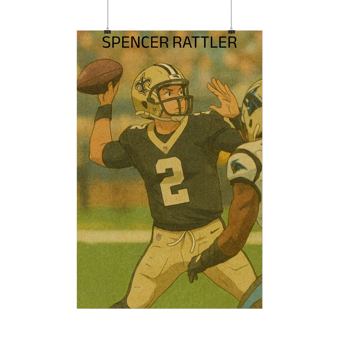 Loco Fits Anime Football 'Spencer Rattler' Poster