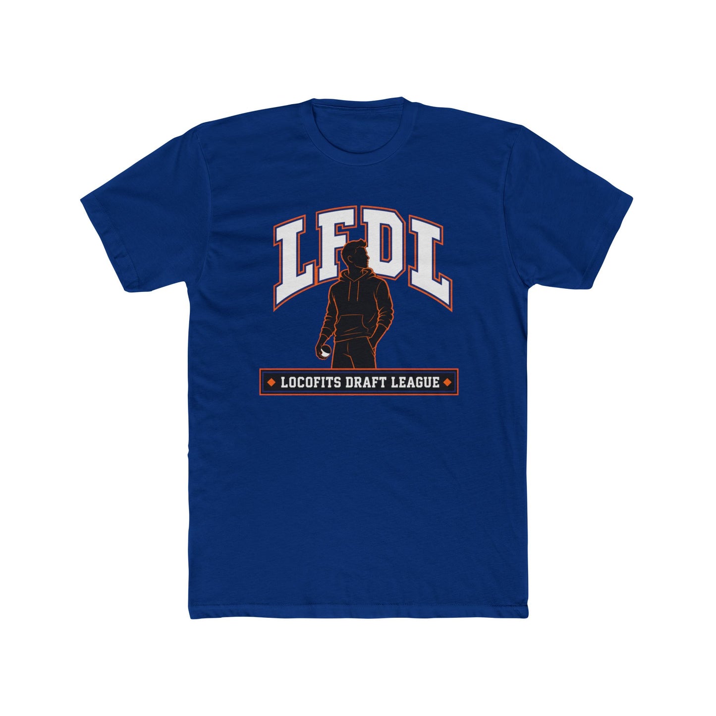 LocoFits Draft League AMS Portrait Silhouette Logo Cotton Crew Tee