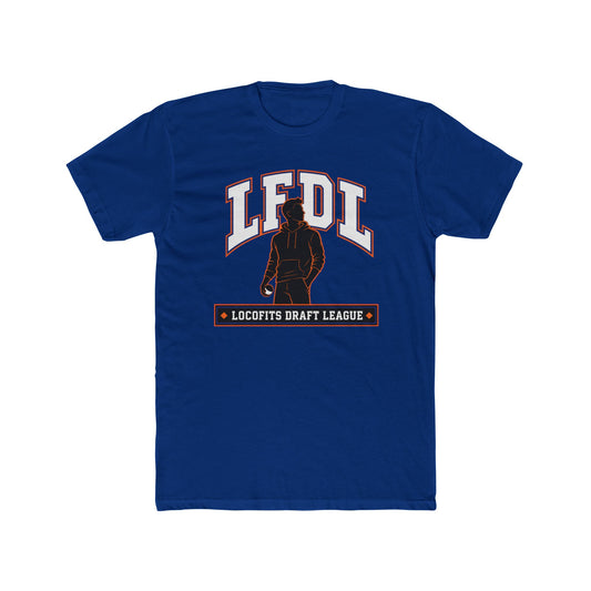 LocoFits Draft League AMS Portrait Silhouette Logo Cotton Crew Tee