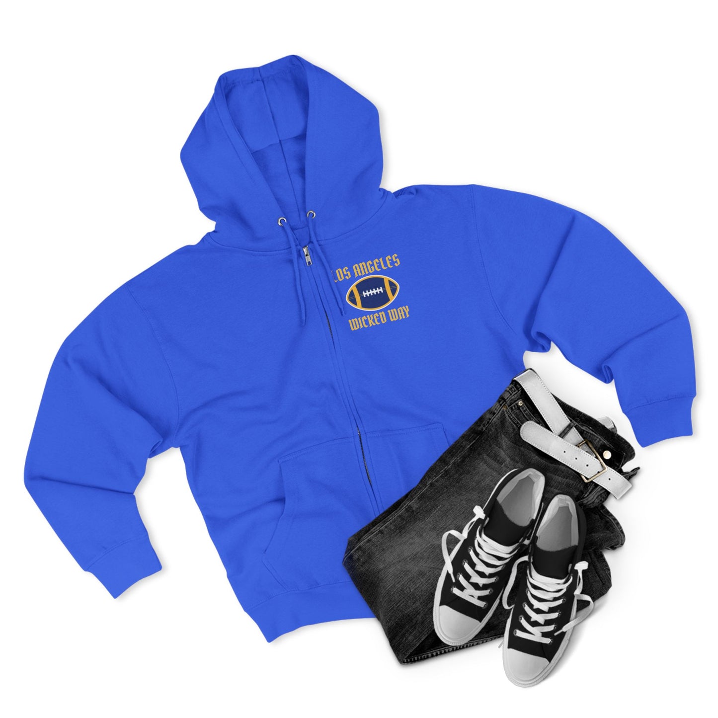 "Wicked Way" Los Angeles R Football Zip Hoodie