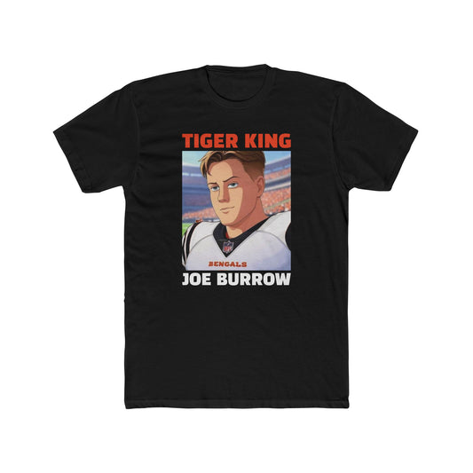 Anime Football 'Tiger King Joe Burrow' Cotton Crew Tee