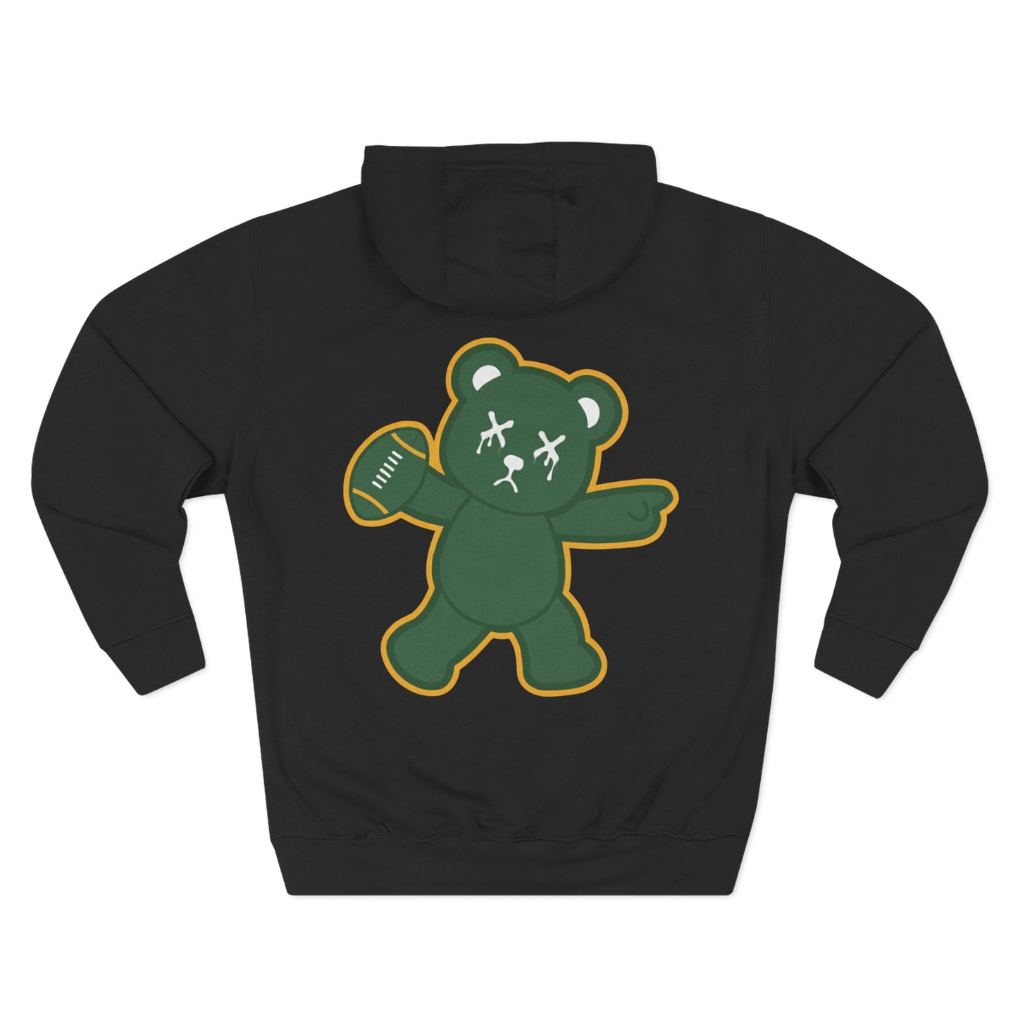 Legends "Wicked Way" Deady Bear Football Green, White, & Yellow Fleece Hoodie