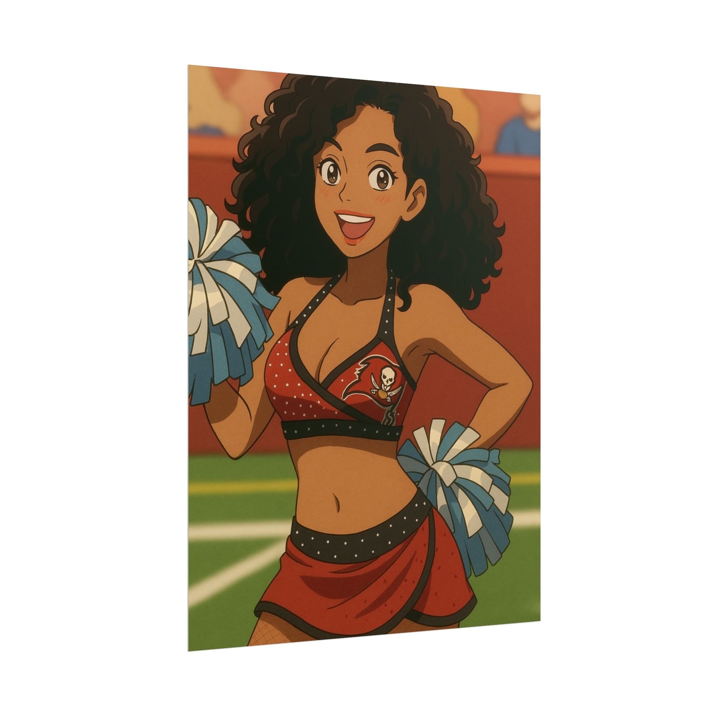 Loco Fits Anime Girls 'Buccaneers Cheerleader On-Field 1' Poster