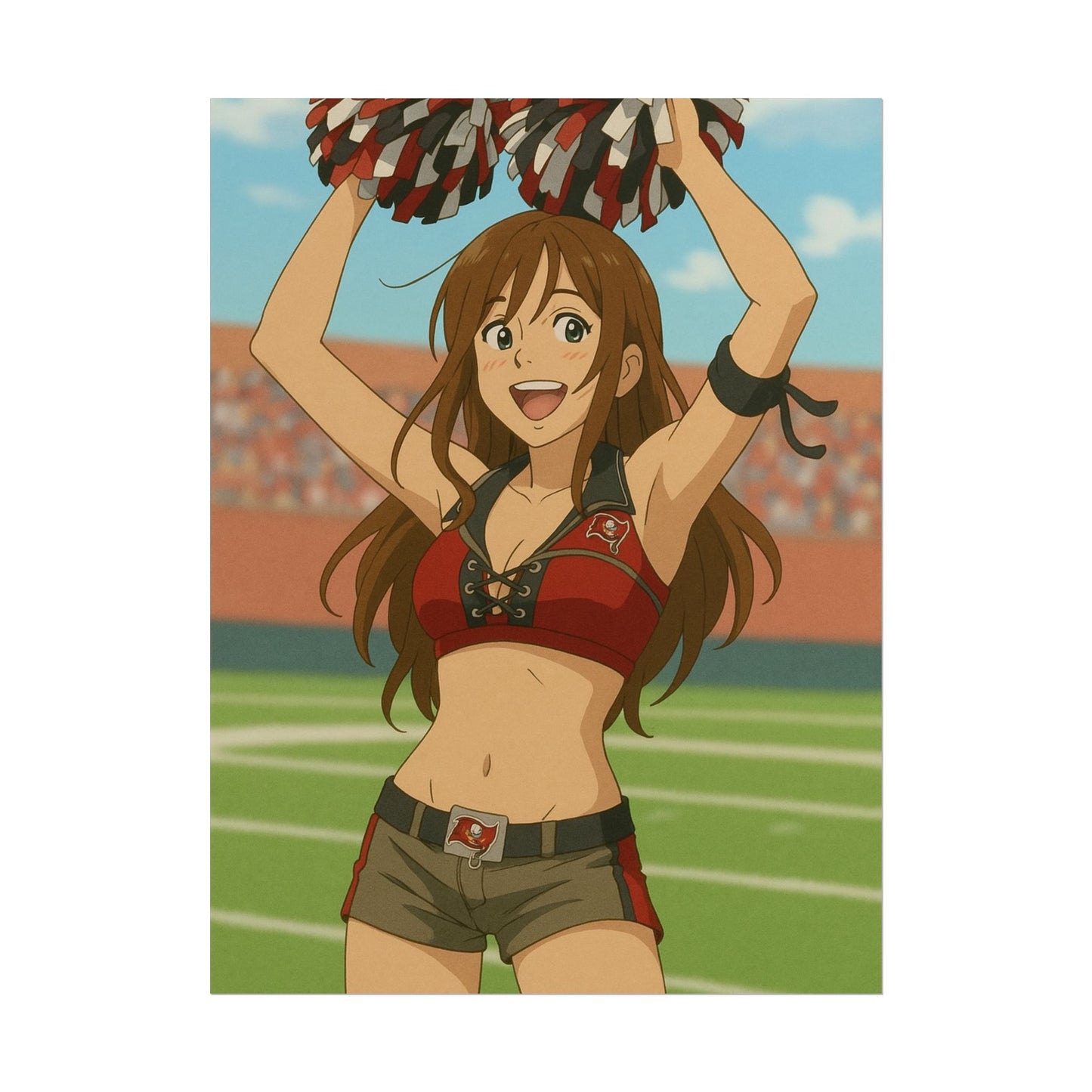 Loco Fits Anime Girls 'Buccaneers Cheerleader On-Field 2' Poster
