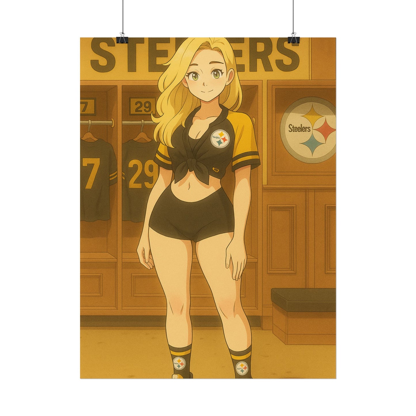 Loco Fits Anime Girls 'Steelers Girl Locker Room' Poster