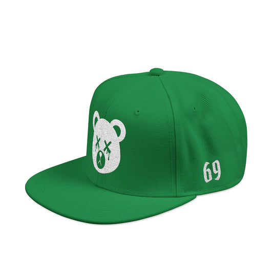 Green "Wicked Way" #69 Dead Bear Head Alt. Snapback Hat
