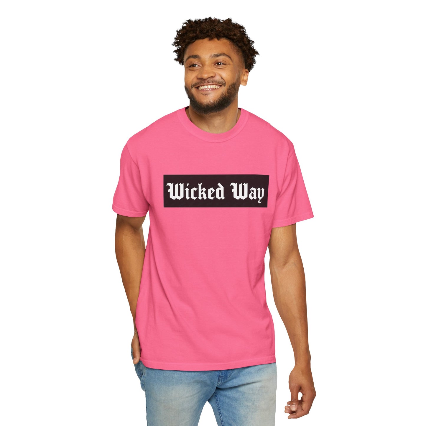 "Wicked Way" Block Gothic Lettering T-shirt