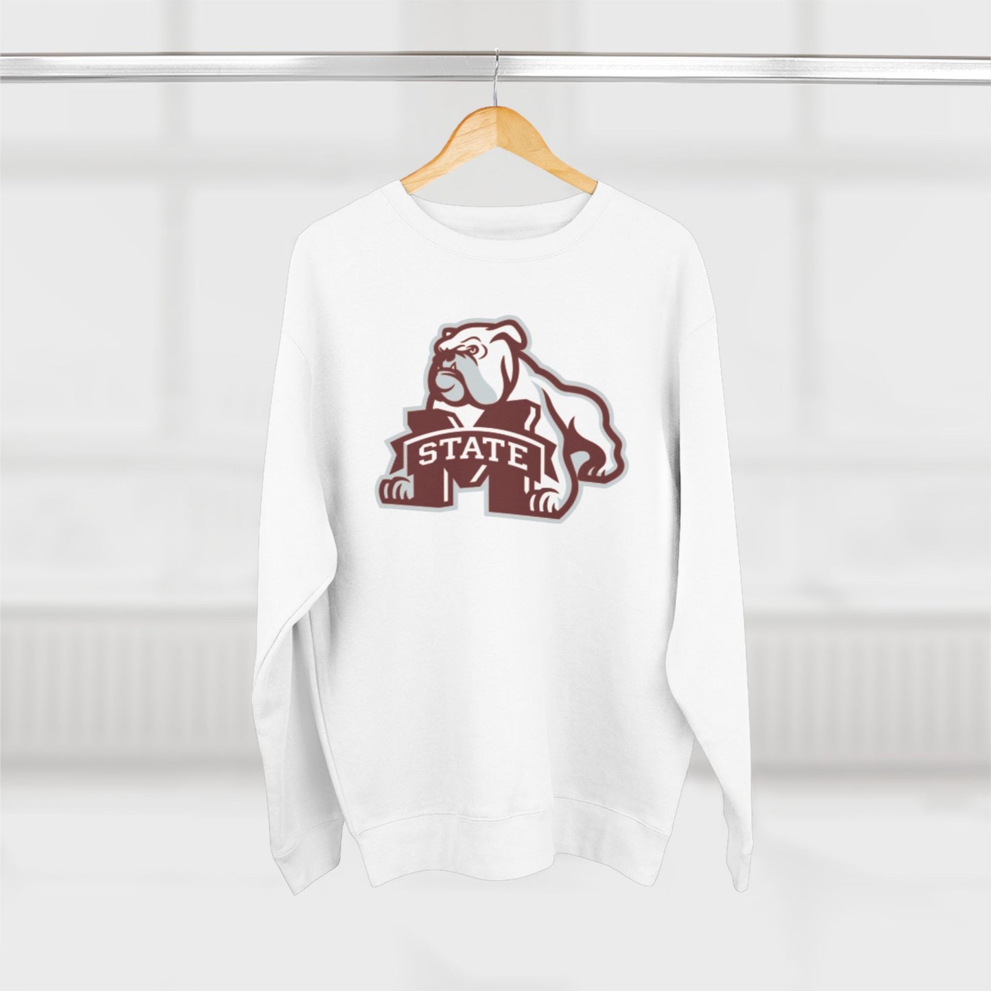 'Mississippi State Bulldog Bully' Cotton Crewneck Sweatshirt