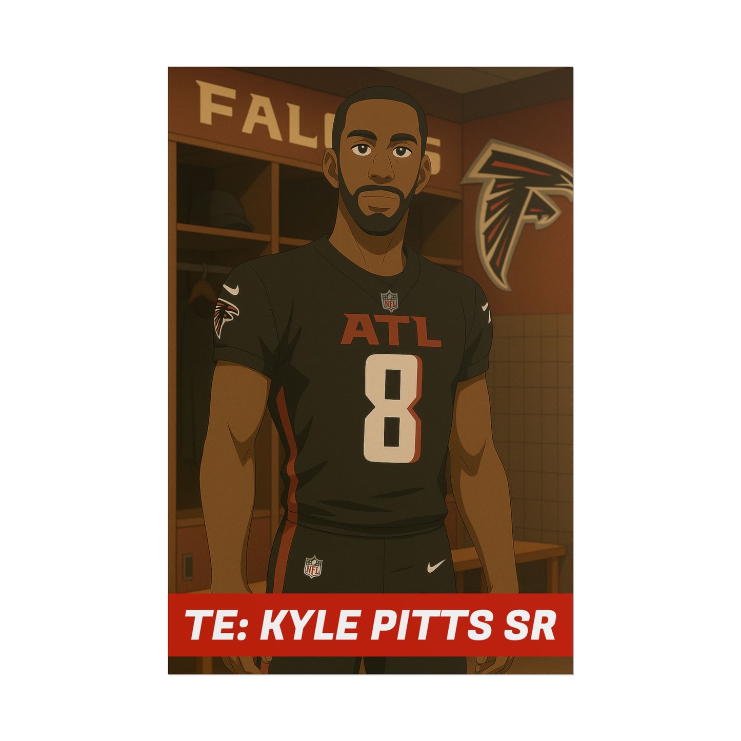 Loco Fits Anime Football 'TE: Kyle Pitts Sr' Poster