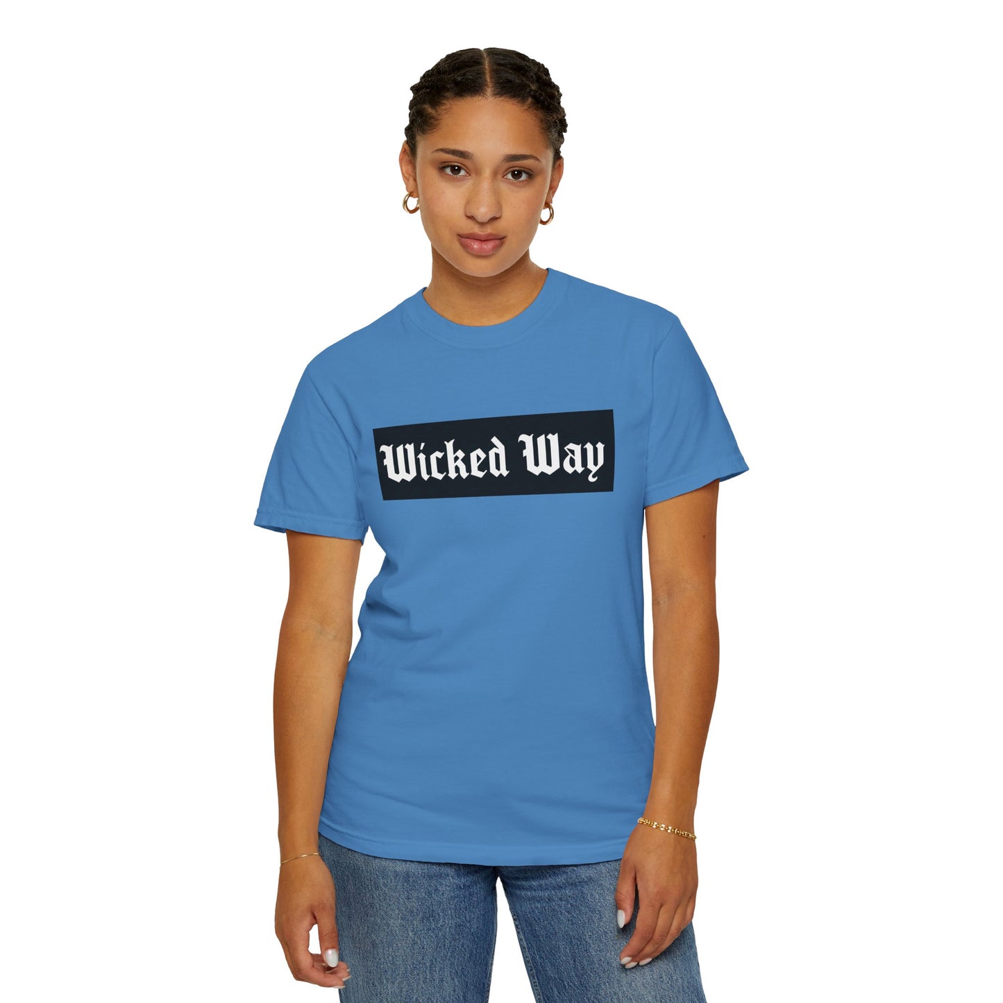 "Wicked Way" Block Gothic Lettering T-shirt