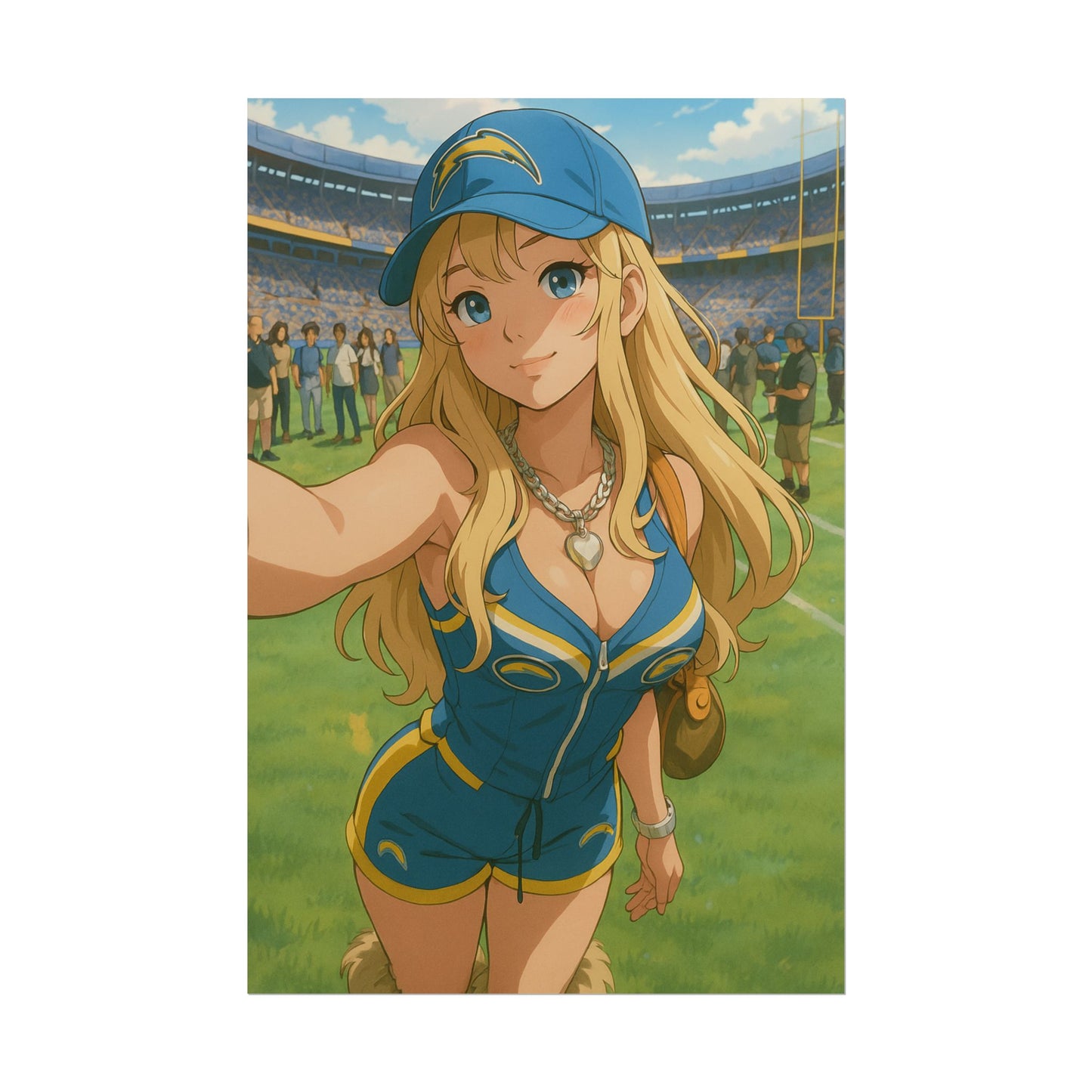 Loco Fits Anime Girls 'Chargers Girl Selfie' Poster