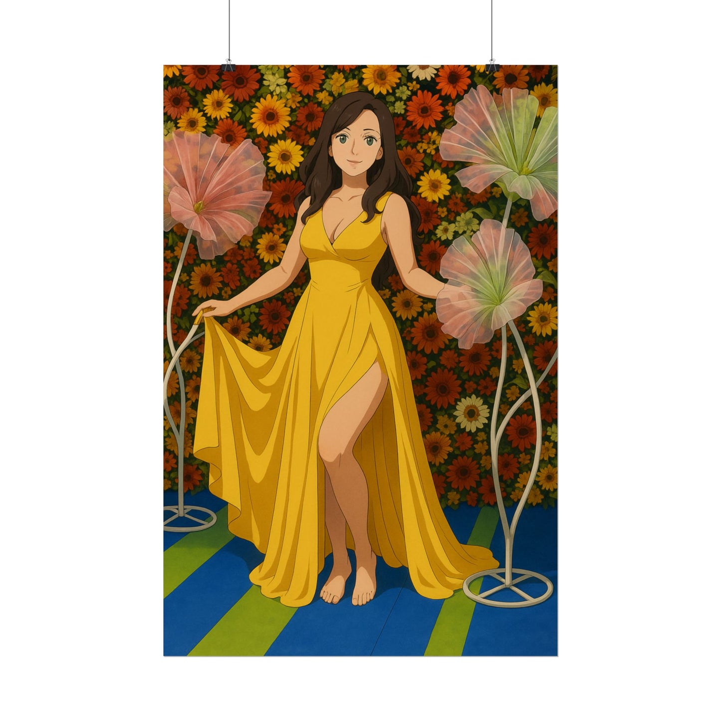 Loco Fits Anime Girls 'Flower Girl' Poster