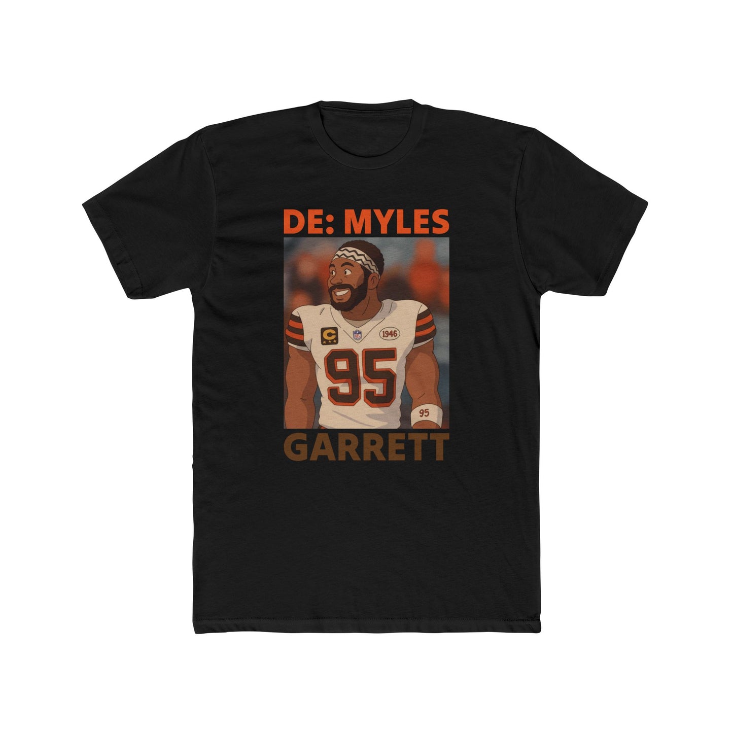 Anime Football 'DE: Myles Garrett' Cotton Crew Tee