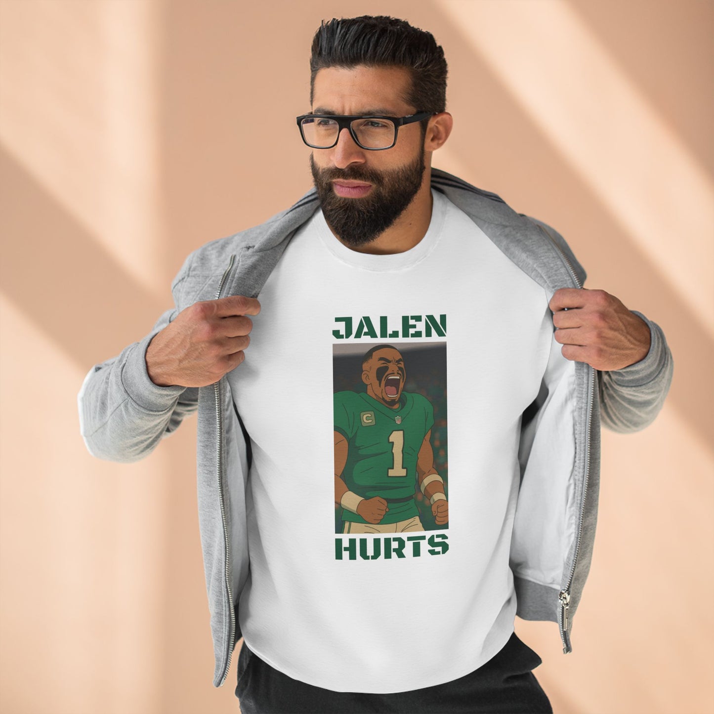 Anime Football 'Jalen Hurts' Crewneck Sweatshirt
