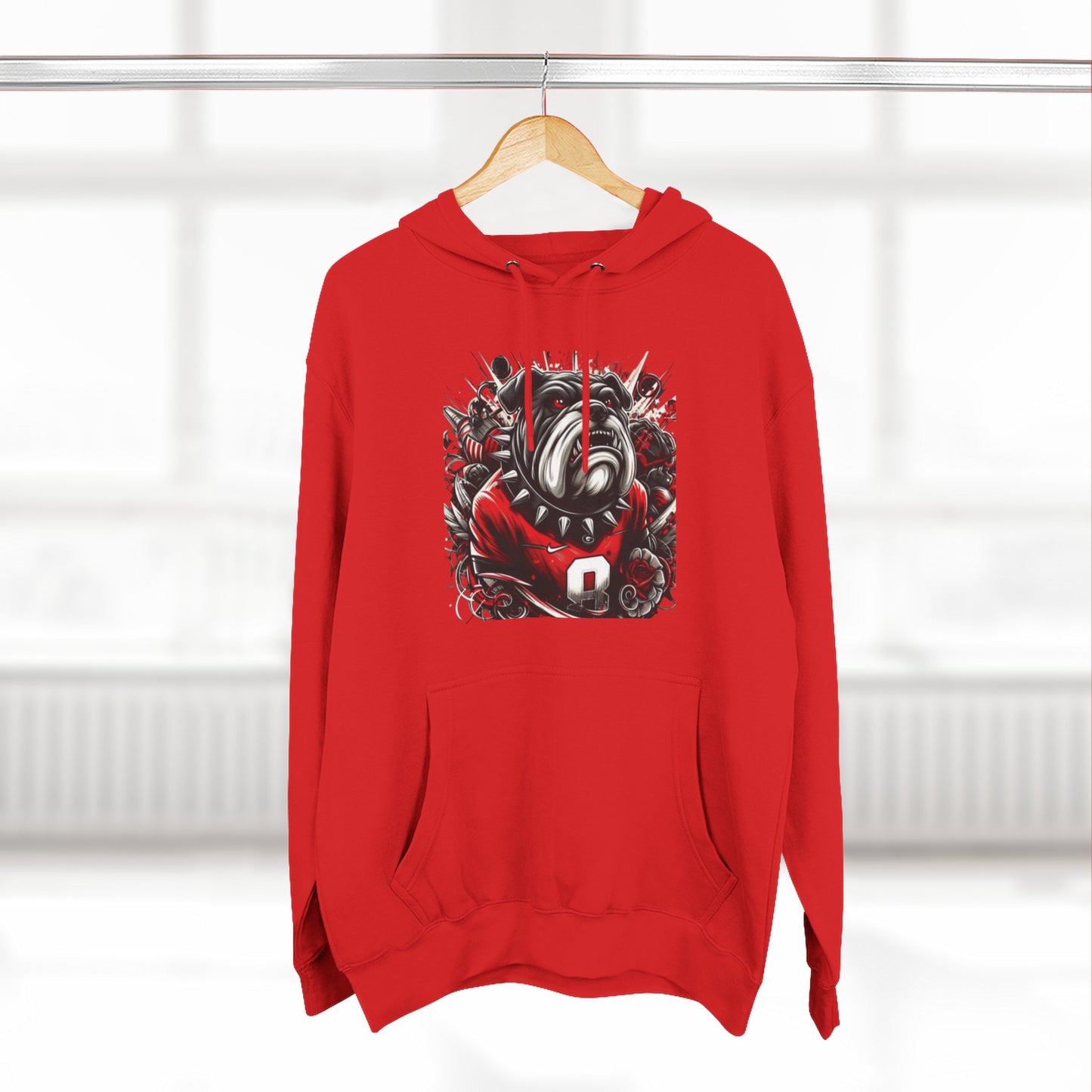 'Georgia Bulldog Cool Portrait' Three-Panel Fleece Hoodie