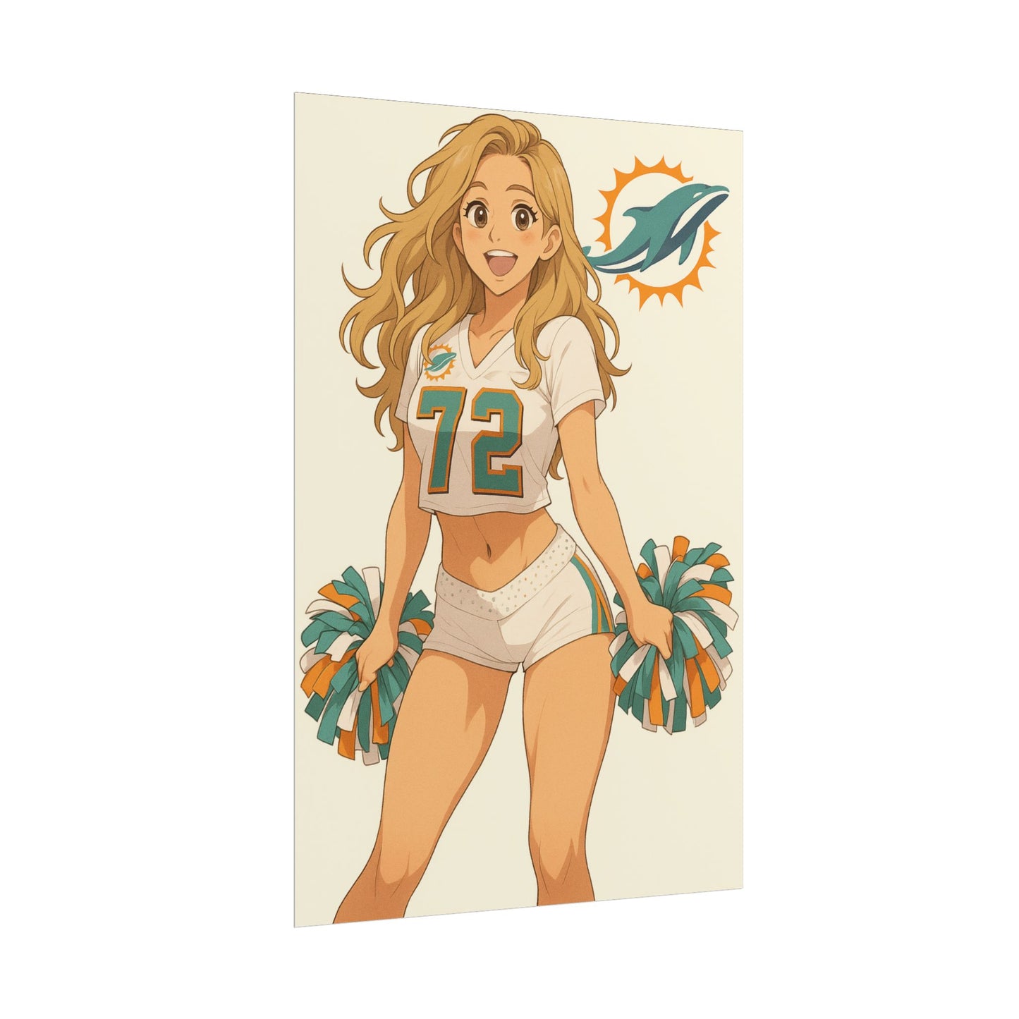 Loco Fits Anime Girls 'Dolphins Cheerleader 1' Poster